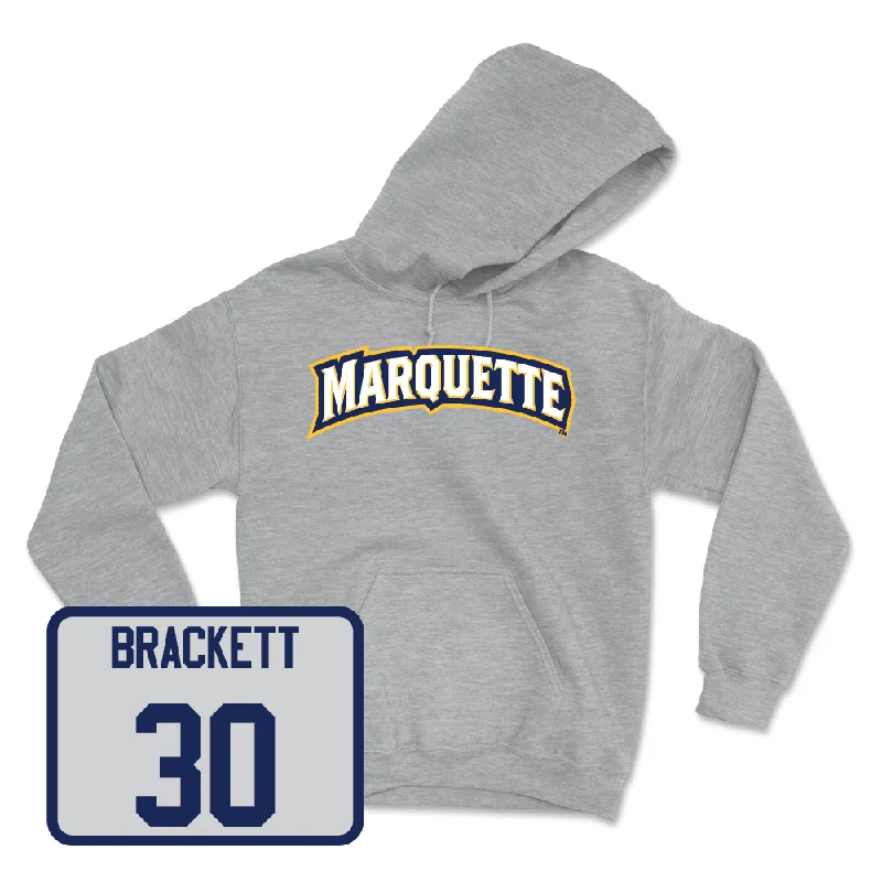 Sport Grey Women's Lacrosse Wordmark Hoodie  - Abigail Brackett Hoodie with Drawstring Waist Adjustable Fitted