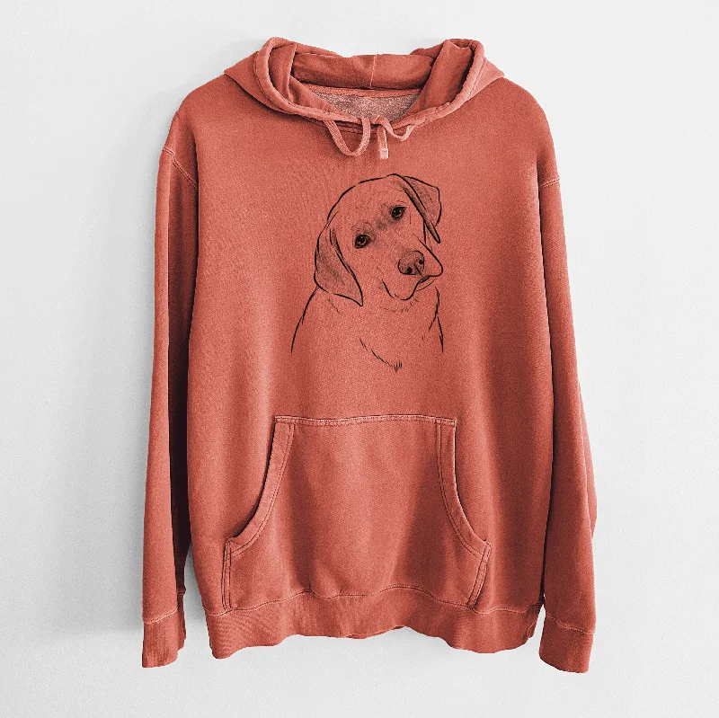 Bare Stella the Yellow Lab - Unisex Pigment Dyed Hoodie Hoodie with Longline Fit Extended Stylish