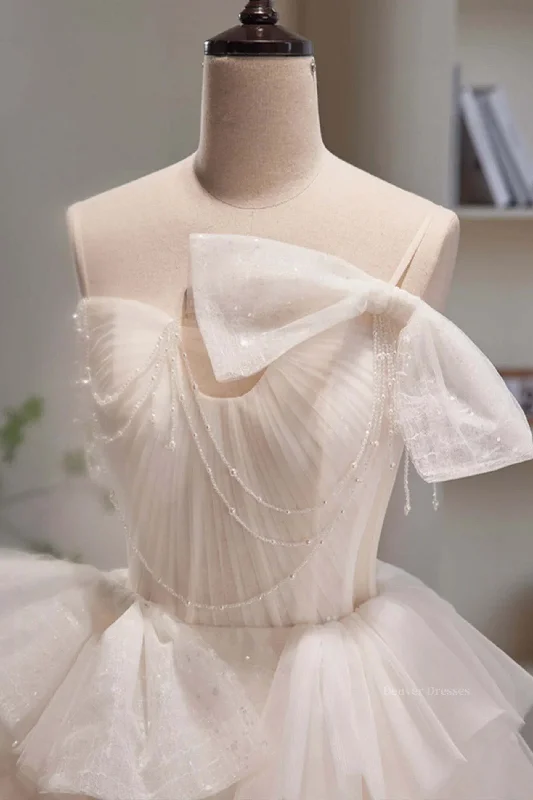 Short Light Champagne Tulle Prom Dresses, Short Champagne Tulle Formal Homecoming Dresses Tunics Chic fashionable Short Light Champagne Tulle Prom Dresses, Short Champagne Tulle Formal Homecoming Dresses Tunics Chic fashionable