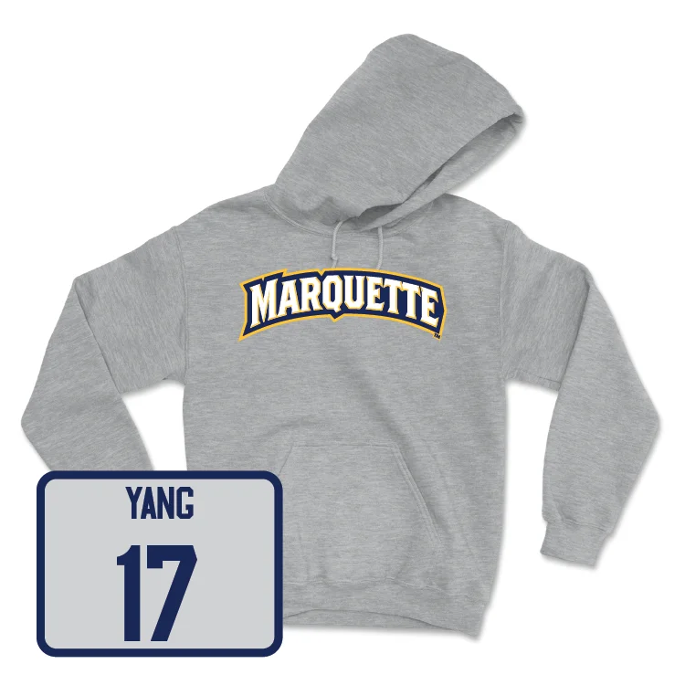 Sport Grey Women's Lacrosse Wordmark Hoodie - Mikayla Yang Hoodie with Thumb Holes Functional Cozy Sport Grey Women's Lacrosse Wordmark Hoodie - Mikayla Yang Hoodie with Thumb Holes Functional Cozy