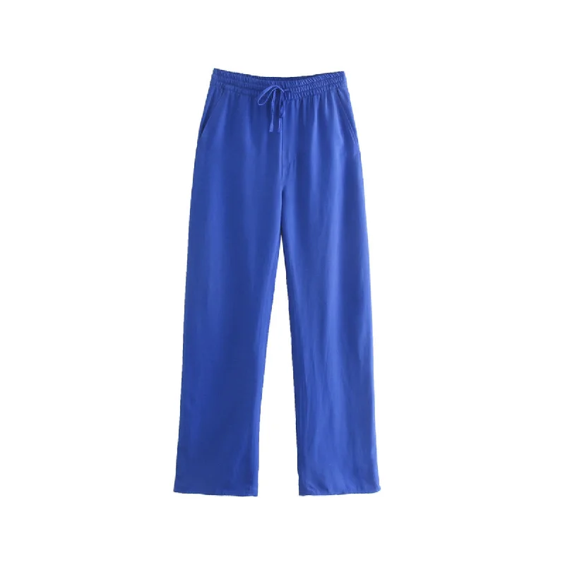 Wide Elastic Pants Modern Stretch Trousers