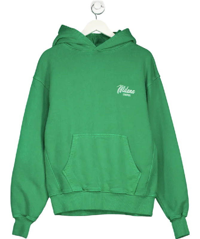 Milana Studios Green Oversized Hoodie UK S Hoodie Dress Longline Feminine