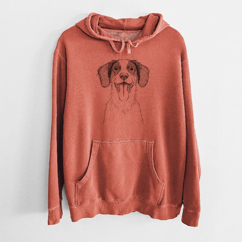 Bare Birdie the Brittany - Unisex Pigment Dyed Hoodie Hoodie with Hem Elastic Stretchable Comfortable