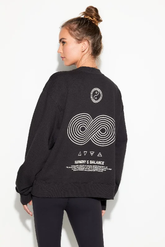 Harmony La Brea Crew Sweatshirt Hoodie with Emblem Brand Identity