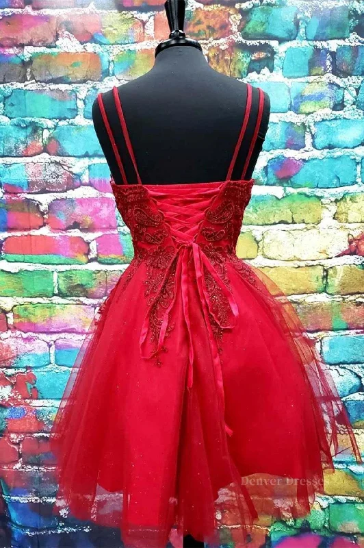 A Line V Neck Short Dark Red Lace Prom Dresses, Short Dark Red Lace Formal Homecoming Dresses Tunics Review highly A Line V Neck Short Dark Red Lace Prom Dresses, Short Dark Red Lace Formal Homecoming Dresses Tunics Review highly