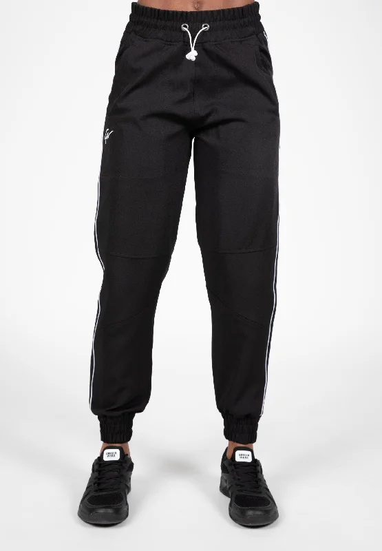 Pasadena Woven Pants - Black Elegant Wool Trousers