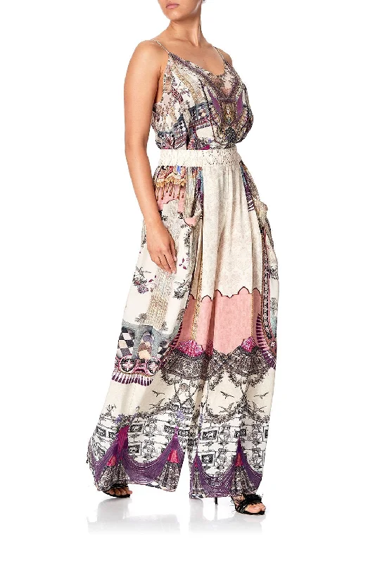 WIDE LEG PANT WITH GATHERED POCKETS VIOLET CITY Stylish Casual Pants
