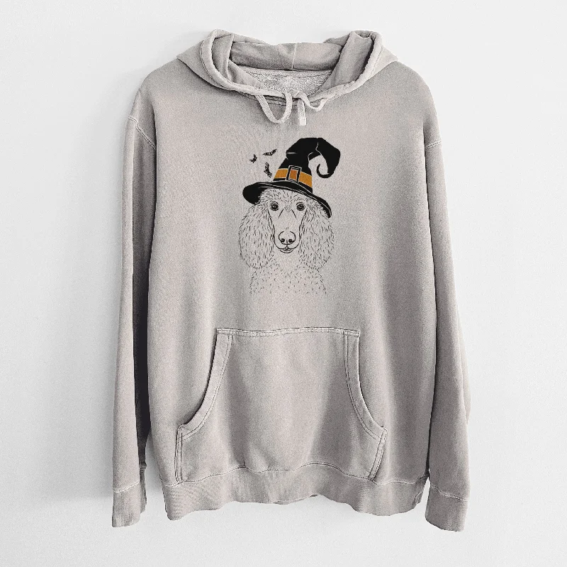 Witch Giovanni the Poodle - Unisex Pigment Dyed Hoodie Hoodie Jacket Zipper Layering