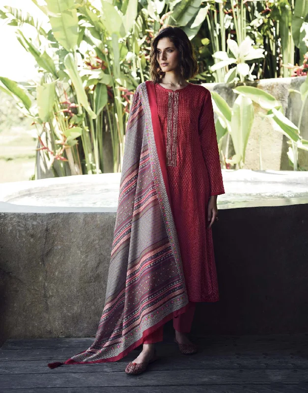 Pure Cotton Silk Unstitched Women Red Salwar Suit Dress Material Tunics Practical easy-care Pure Cotton Silk Unstitched Women Red Salwar Suit Dress Material Tunics Practical easy-care