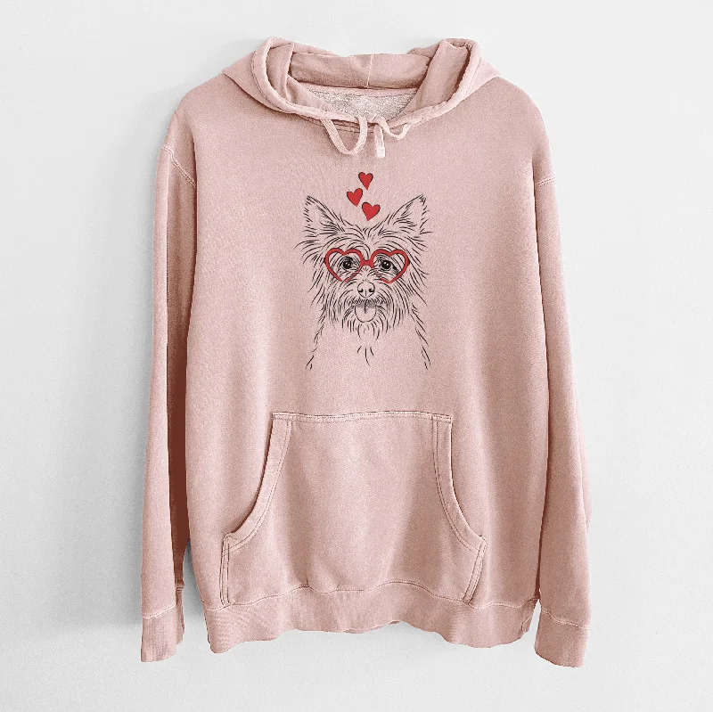 Valentine Calum the Cairn Terrier - Unisex Pigment Dyed Hoodie Hoodie with Drop Shoulder Relaxed Streetwear