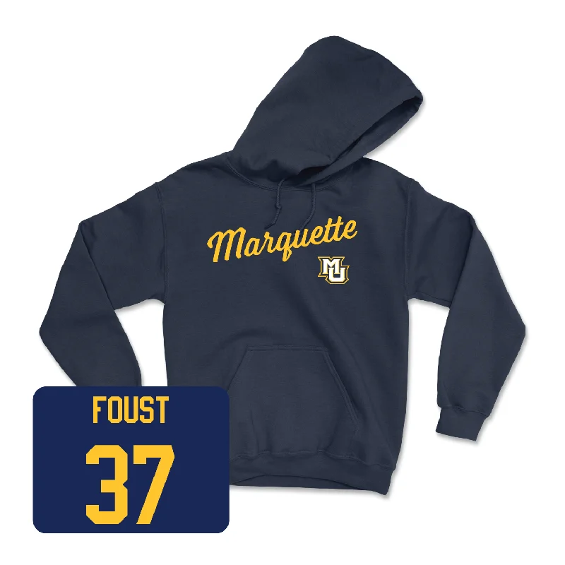 Navy Women's Lacrosse Script Hoodie - Lily Dietrich Hoodie with Logo Branding Identity