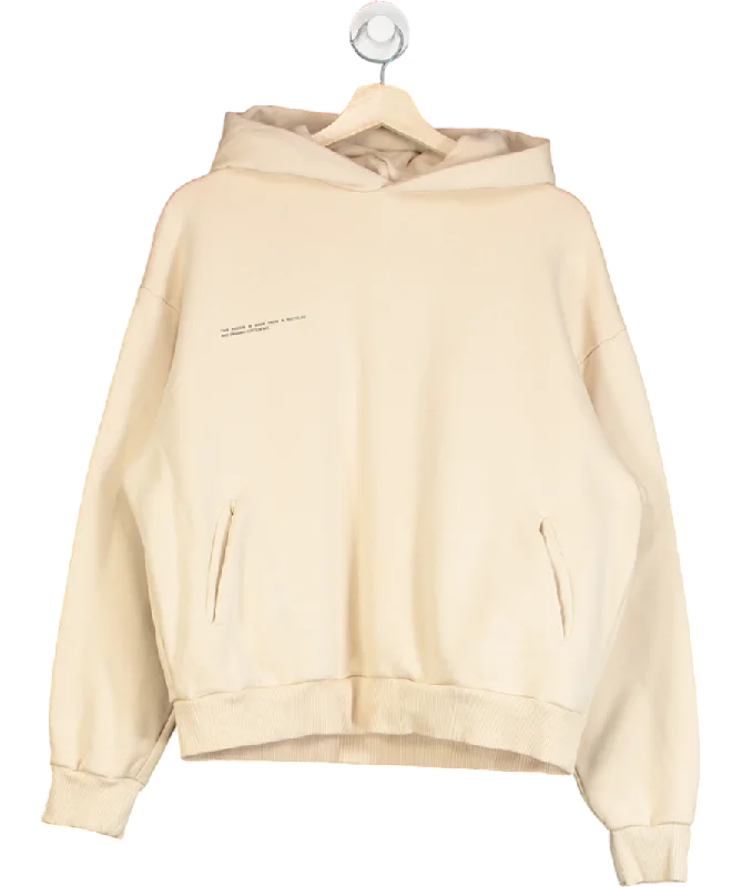 PANGAIA Beige 365 Heavyweight Hoodie UK S Hoodie with Pocket Utility Practical