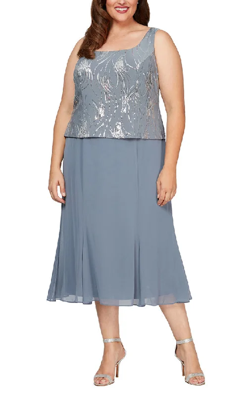 Alex Evenings 4962675 - Two Piece Dress Bodycon Club Sequined