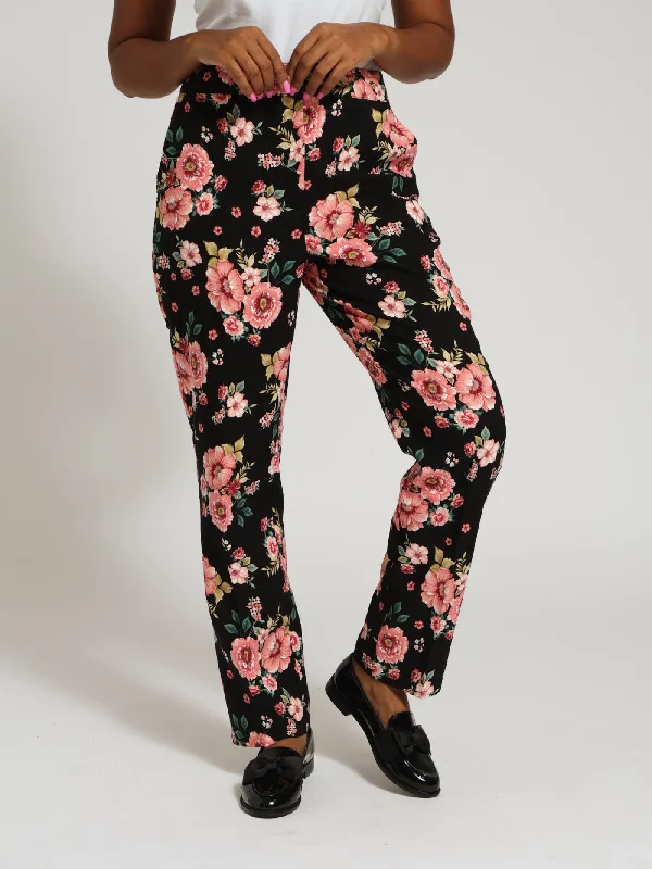 Floral Pants Trendy Work Pants
