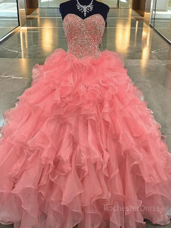 Ball Gown Sweetheart Floor-Length Organza Evening Dresses With Beading Casual Short Summer Ball Gown Sweetheart Floor-Length Organza Evening Dresses With Beading Casual Short Summer