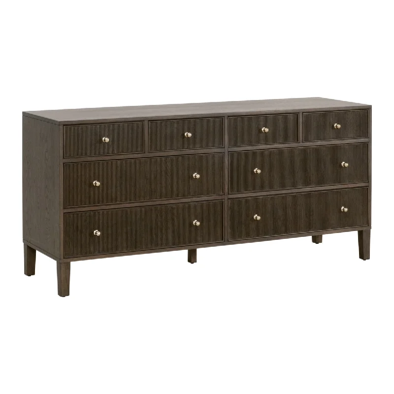 Highland 8-Drawer Double Dresser, Dutch Brown Oak Tunics Yoga stretchy
