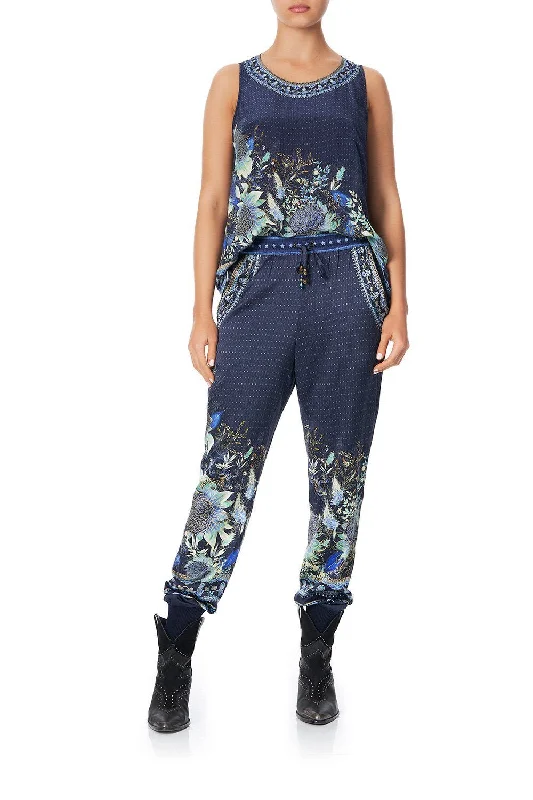 DRAWSTRING PANT WITH RIBBING NATURES NECTAR Formal Dress Pants