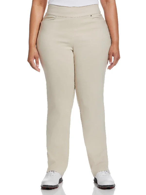 Women's Plus Size Pull-On Golf Pant Trendy Velvet Pants