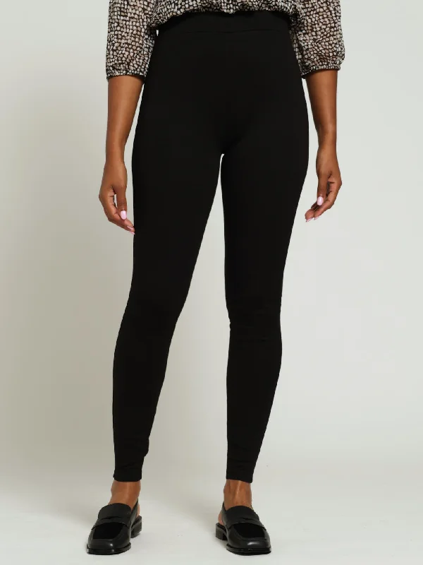 Straight Leg Pants - Black Classic Pleated Pants