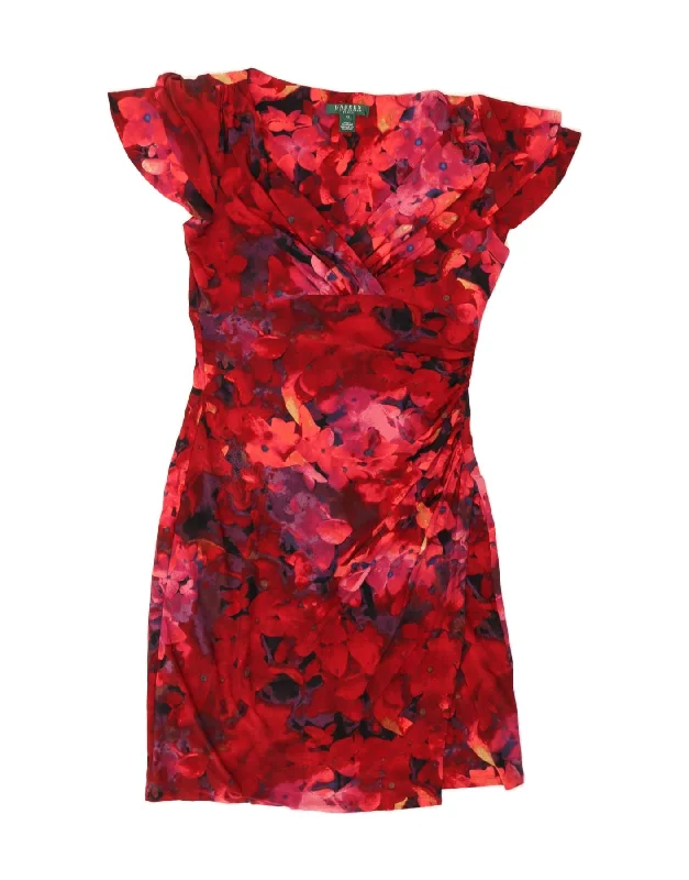 RALPH LAUREN Womens Sheath Dress US 12 Large Red Floral Polyester Tunics Cozy comfortable RALPH LAUREN Womens Sheath Dress US 12 Large Red Floral Polyester Tunics Cozy comfortable