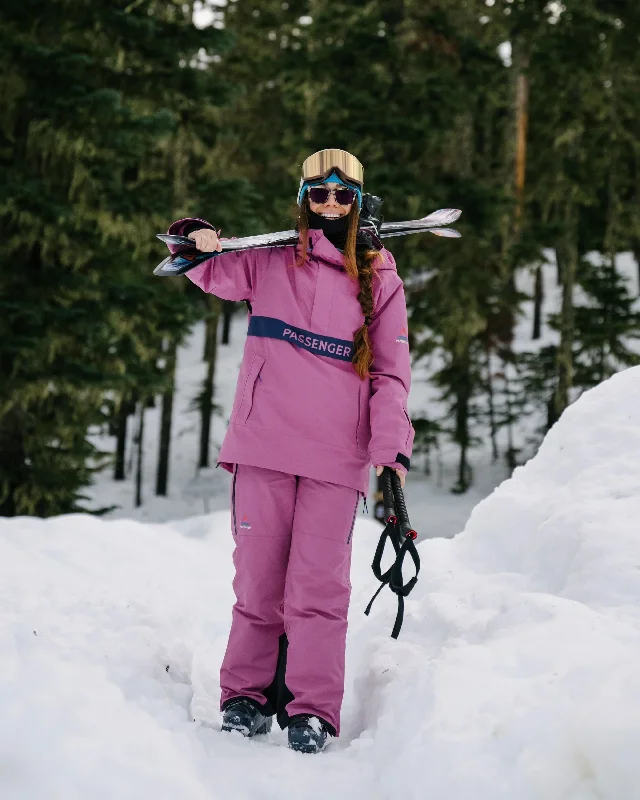 Snowscape Women's Recycled Pant - Mauve Haze Stylish Slim Trousers