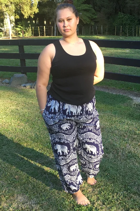 Shaman Elephant Drawstring Pants - Plus Size Stylish Harem Pants
