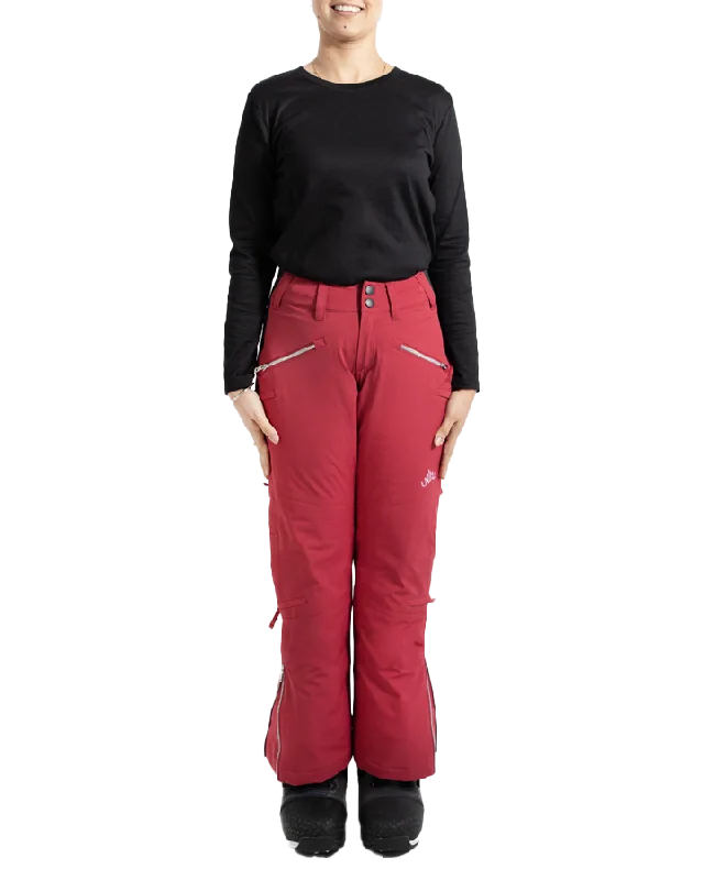 Nobody's Princess Mila Women's Snow Pant Short - Raspberry High-Waist Yoga Pants