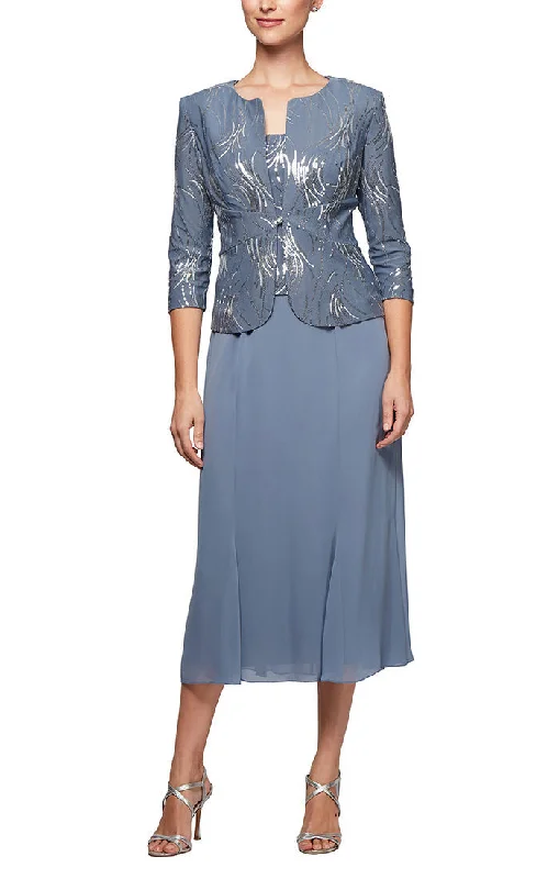 Alex Evenings 2962675 - Square Neck Dress Shift Classic Vintage