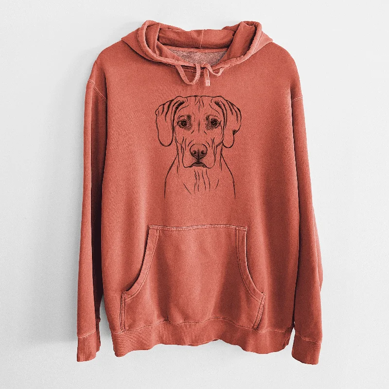 Bare Reid the Rhodesian Ridgeback - Unisex Pigment Dyed Hoodie Hoodie with Illustration Artistic Creative
