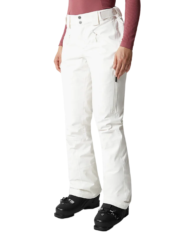 The North Face Women's Lenado Snow Pant - Gardenia White Fashionable Button-Up Pants The North Face Women's Lenado Snow Pant - Gardenia White Fashionable Button-Up Pants