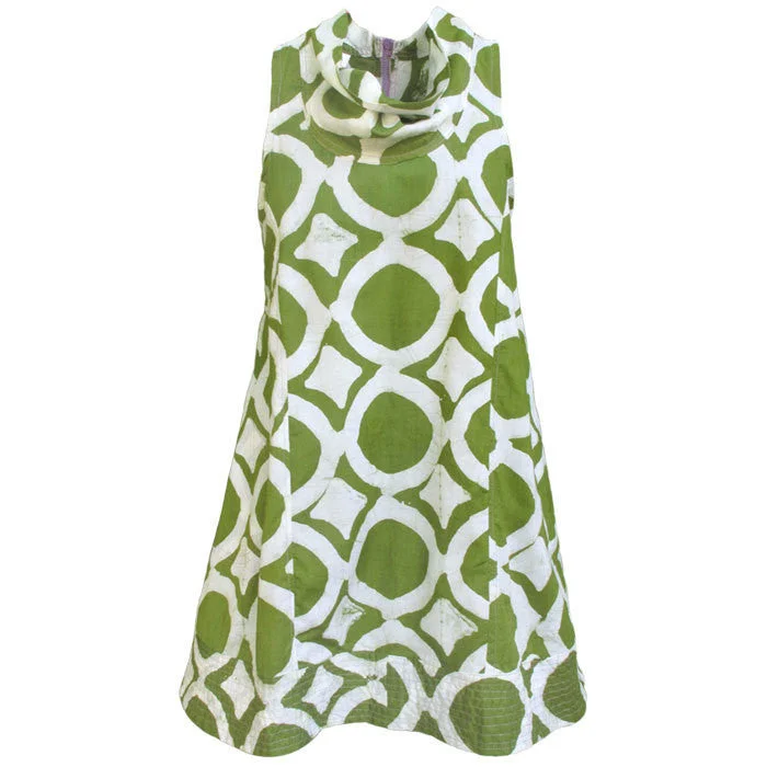 Women's Eli Dress Olive Fisheye - Global Mamas (W) Tunics Practical durable