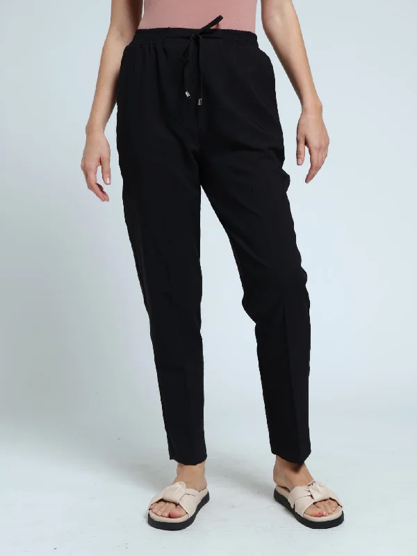 Crepe Pants - Black Stylish Harem Pants