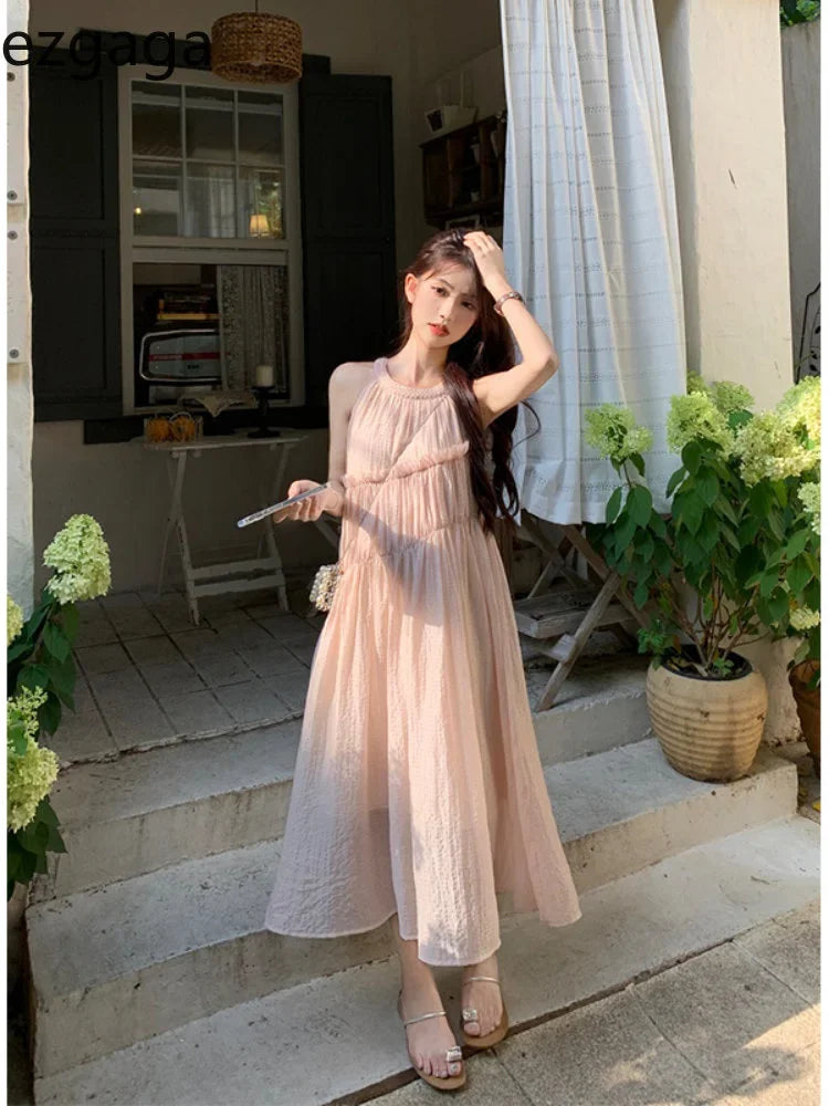 Yipinpay Dresses Women Sleeveless Patchwork Ruffles Summer New Loose Solid Chic Sweet Elegant Dress Female Fashion Casual Tunics Versatile stylish Yipinpay Dresses Women Sleeveless Patchwork Ruffles Summer New Loose Solid Chic Sweet Elegant Dress Female Fashion Casual Tunics Versatile stylish