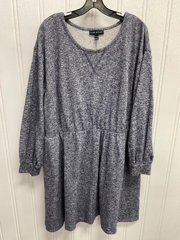 Dress Sweater By Lane Bryant In Blue, Size:2X Satin Fabric Silk Fabric Chiffon Fabric Dress Sweater By Lane Bryant In Blue, Size:2X Satin Fabric Silk Fabric Chiffon Fabric