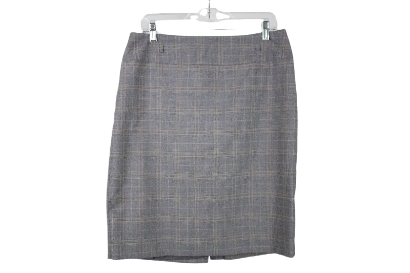 Liz Claiborne Career Gray Plaid Skirt | 12 lace skirt elegant
