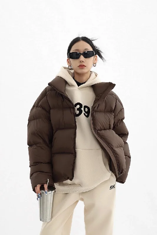 Cropped Down Jacket Herringbone Jacket Houndstooth Jacket Plaid Jacket