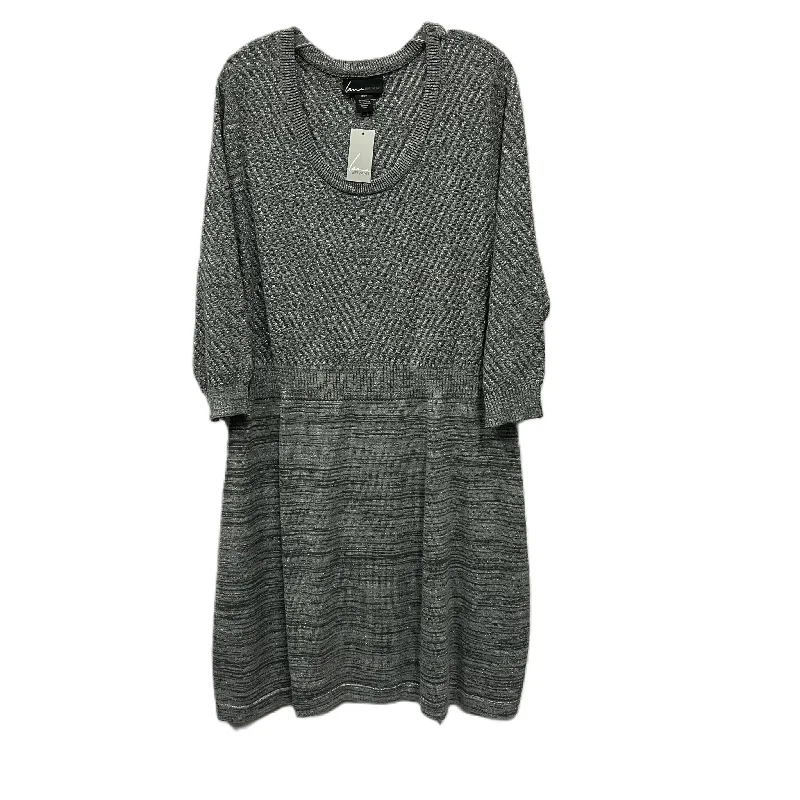 Dress Sweater By Lane Bryant In Grey, Size: 1x Elegant Classic Vintage