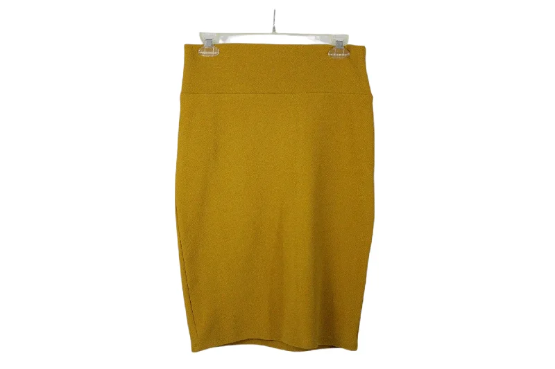 LuLaRoe Mustard Skirt | S lace skirt feminine