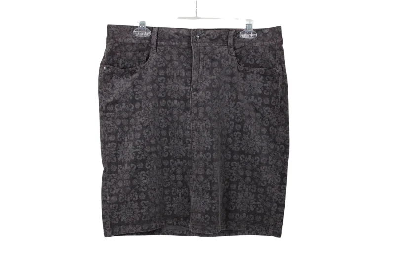 Sonoma Mid Rise Purple Corduroy Skirt | 8 velvet skirt glossy