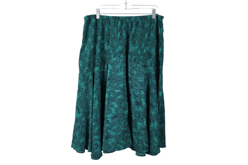 Vintage Union Made Green Skirt | 35" cotton skirt soft