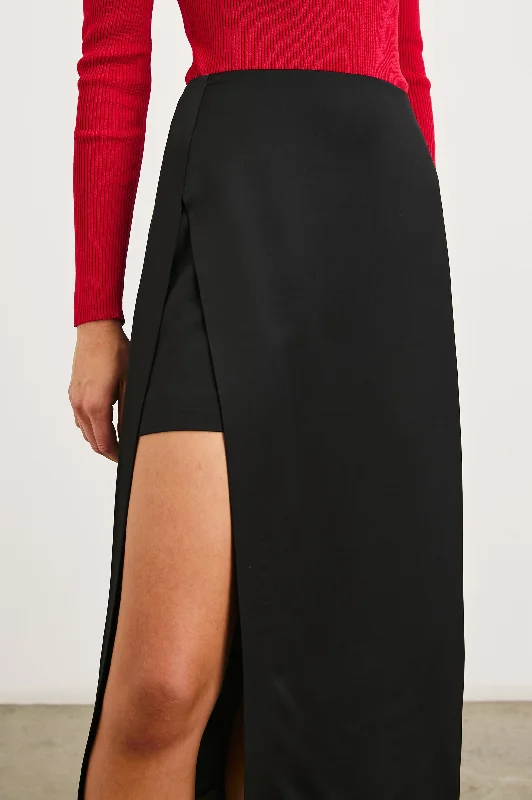 KIRA SKIRT - BLACK cashmere skirt soft