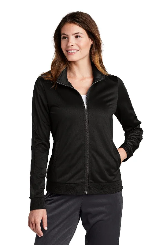 Sport-Tek Ladies Tricot Sleeve Stripe Track Jacket. LST94 One-Shoulder Jacket Off-the-Shoulder Jacket Asymmetrical Jacket Sport-Tek Ladies Tricot Sleeve Stripe Track Jacket. LST94 One-Shoulder Jacket Off-the-Shoulder Jacket Asymmetrical Jacket