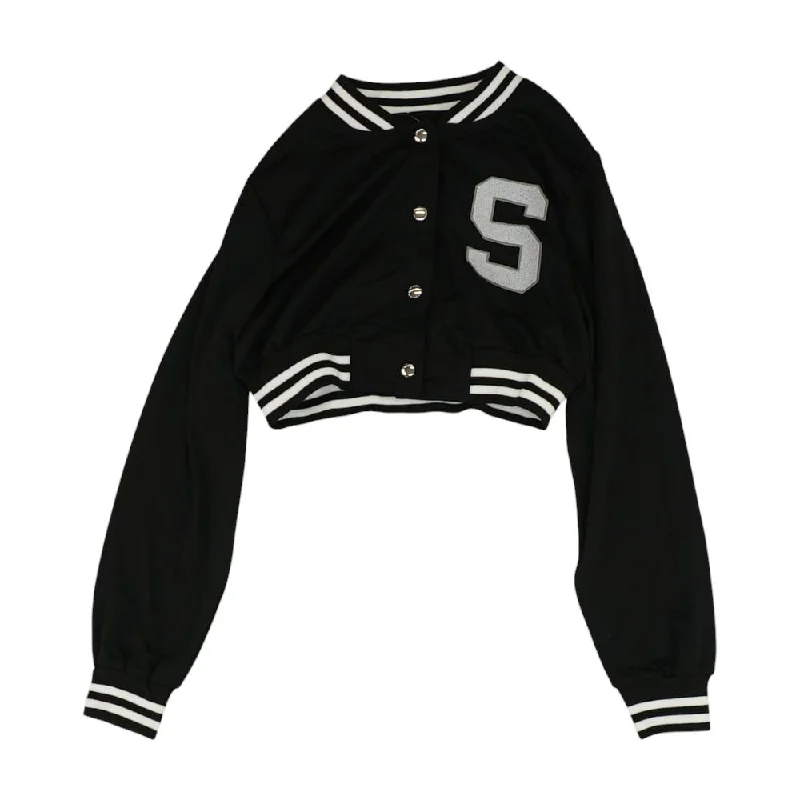 Black Graphic Lightweight Jacket Print Jacket Jacquard Jacket Patchwork Jacket
