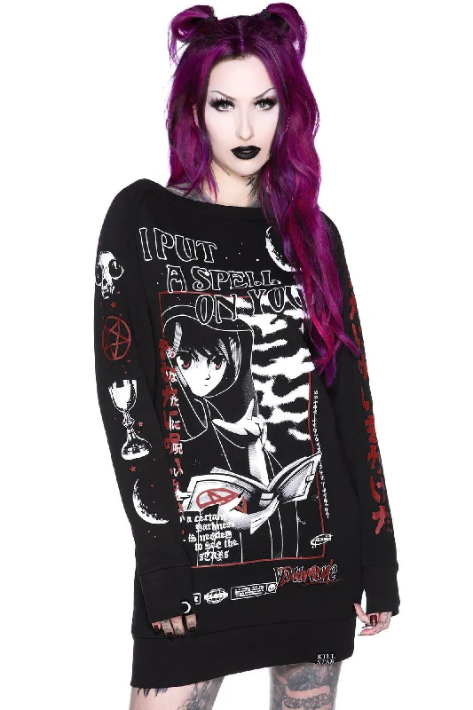 Spell Sweater Dress - Resurrect Nylon Fabric Polyester Fabric Spandex Fabric