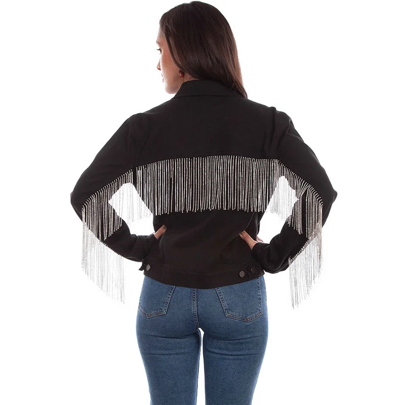 Rhinestone Fringe Jacket Rayon Jacket Velvet Jacket Corduroy Jacket