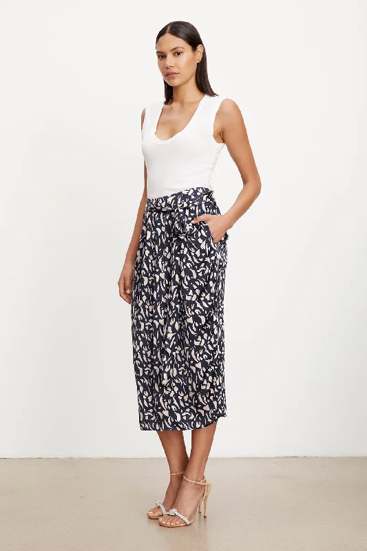 JUNO PRINTED SATIN SKIRT lace skirt intricate