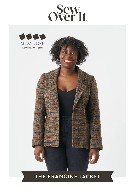 Francine Jacket PDF Sewing Pattern Trench Coat Raincoat Waterproof Jacket