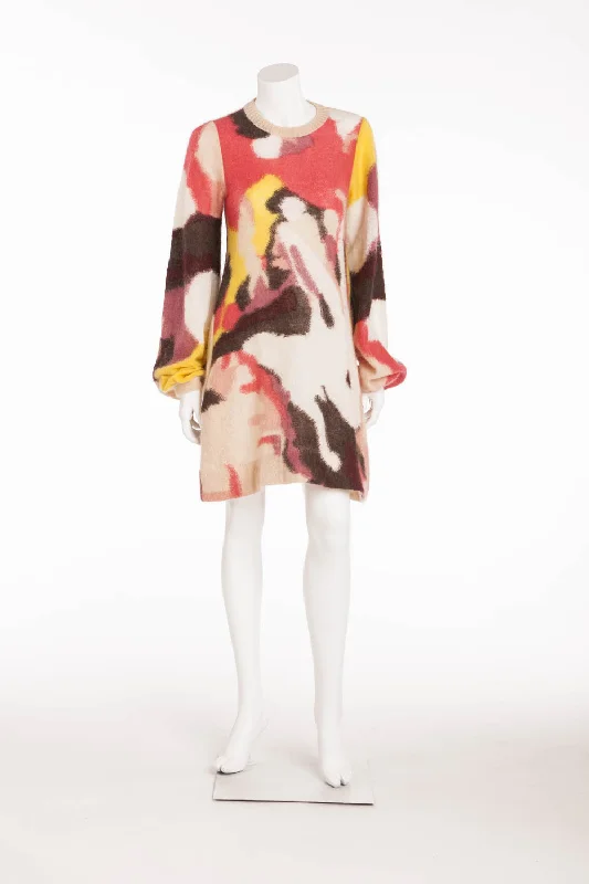 Sonia Rykiel - Multicolor Long Sleeve Sweater Dress with Pockets - FR 38 Fitted Loose Oversized Sonia Rykiel - Multicolor Long Sleeve Sweater Dress with Pockets - FR 38 Fitted Loose Oversized