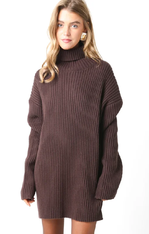 Coffee Bean Turtleneck Sweater Tunic Satin Fabric Silk Fabric Chiffon Fabric
