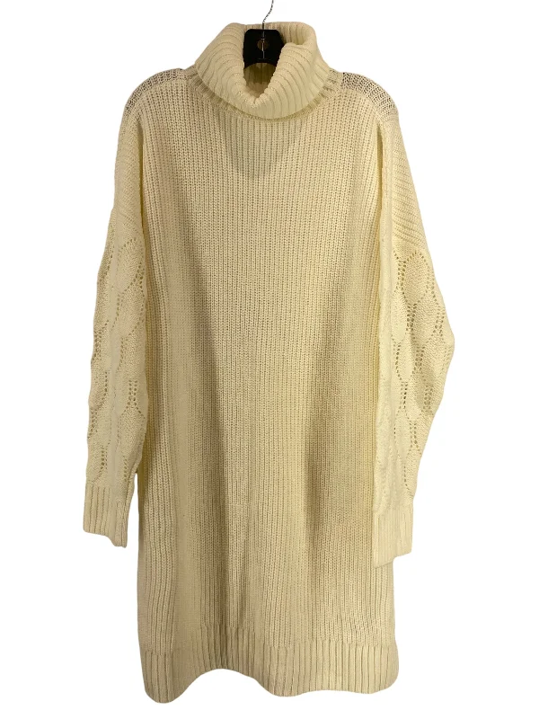Dress Sweater By Clothes Mentor In White, Size: 2x Layered Multi-layer Single Layer